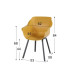  Hartman | Tuinstoel Sophie Element met Armleuningen | Curry Yellow 760370-01